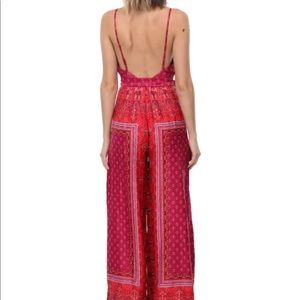 Free People Paisley Silky Jumpsuit